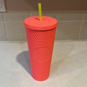NWT Coral Textured Starbucks Tumbler 24oz
